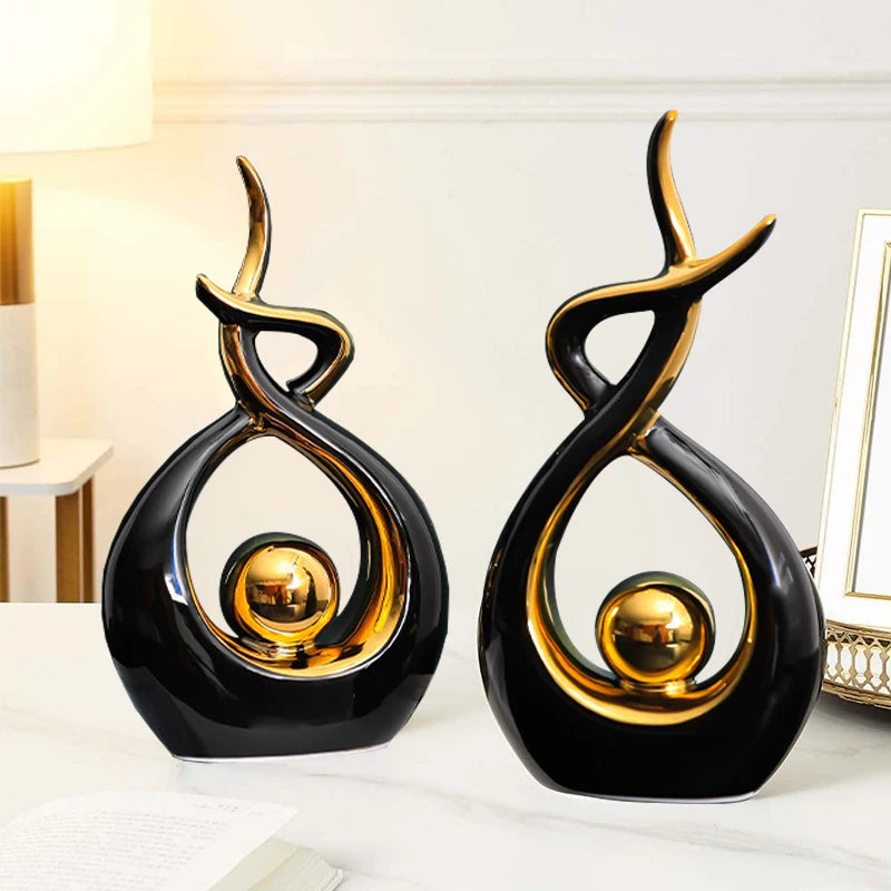 Luxe keramische sculpture beeldjes