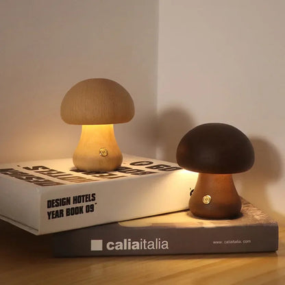 Sanna | Warme Houten Paddenstoelen Lamp